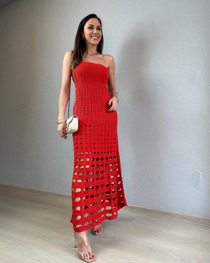 Vestido Longo Tricô