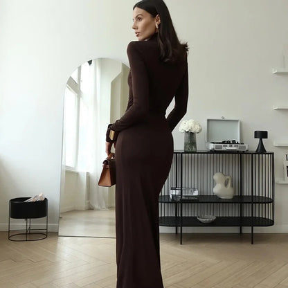 vestido , vestidolongo , vestidolongoinverno , vestidomarrom , vestidolongomarrom , vestidolongoinvernosocial