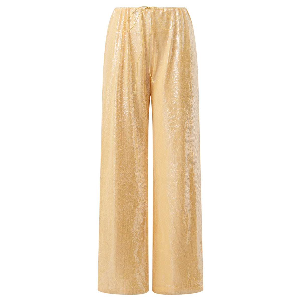 Calça Wide Leg de Paetês "Golden Sand" - Moda Festa l CAROL ESPAÇO FASHION