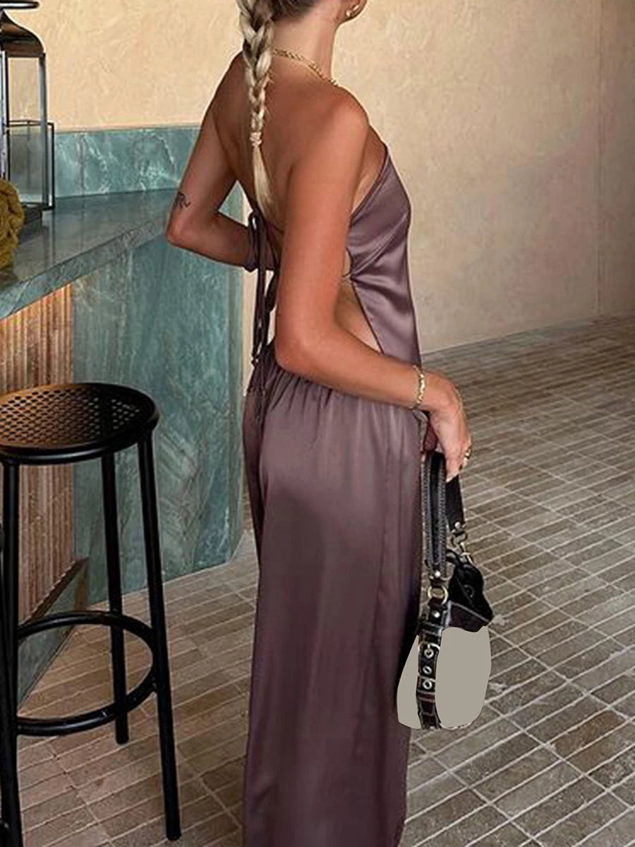 Conjunto Satin Mocha Elegance - Casual Chic l CAROL ESPAÇO FASHION