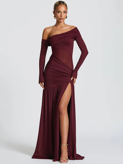 Vestido Longo Off-Shoulder