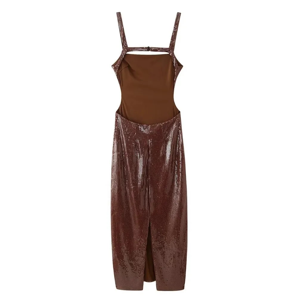 vestido , vestidolongo , vestidomarrom , vestidolongopaete, vestidomarrompaete