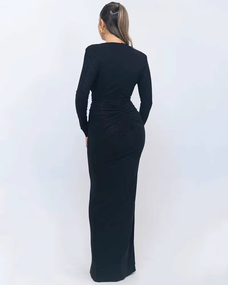 Vestido Longo Lurex Midnight - Moda Festa l CAROL ESPAÇO FASHION