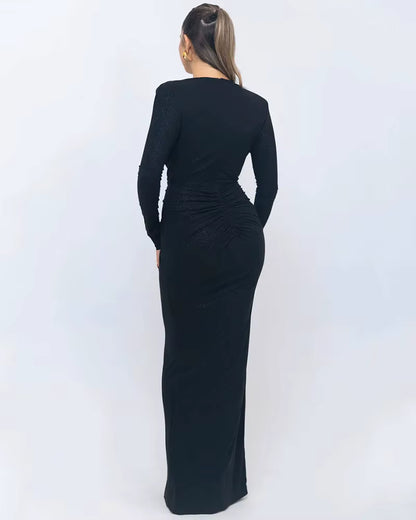 Vestido Longo Lurex Midnight - Moda Festa l CAROL ESPAÇO FASHION