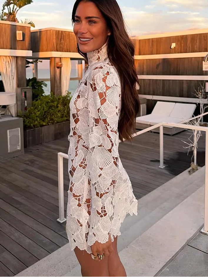 Vestido Coastal Shell - Moda Festa  l CAROL ESPAÇO FASHION