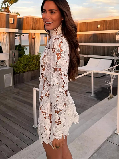 Vestido Coastal Shell - Moda Festa  l CAROL ESPAÇO FASHION
