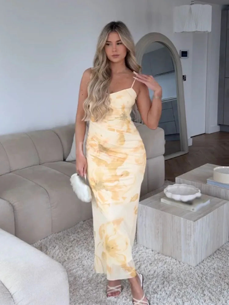 vestido , vestidolongo , vestidolongofloral , vestidoamarelolongo , vestidoalçasfinas