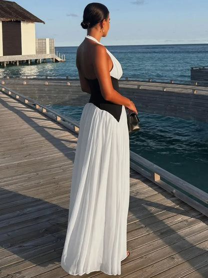 Vestido Longo em Renda com Transparência e Gola Alta - Moda Festa l CAROL ESPAÇO FASHION