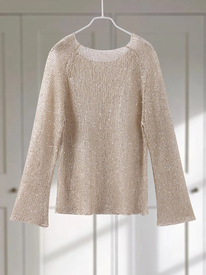 Blusa Tricot Paetê - Casual Chic l CAROL ESPAÇO FASHION