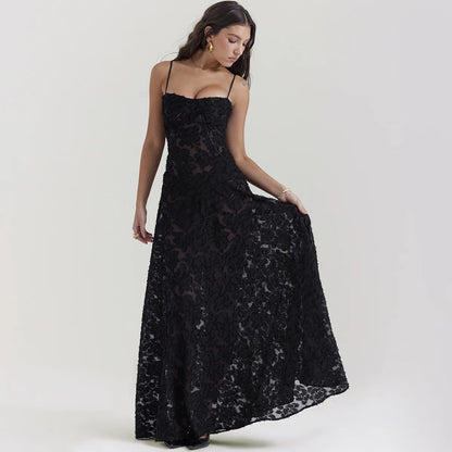 Vestido Longo de Renda