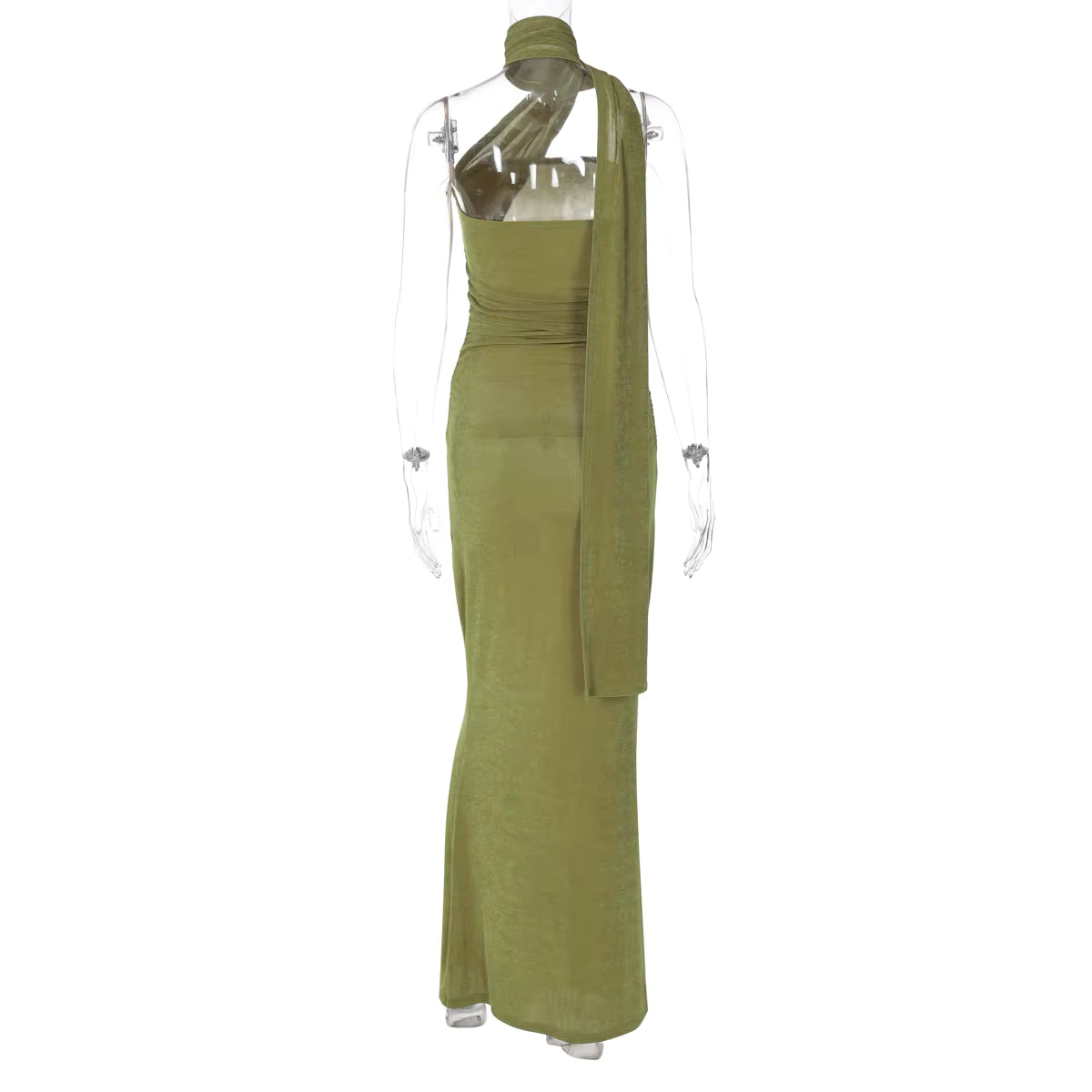 Vestido Orbe Drapeado Assimétrico - Moda Festa l CAROL ESPAÇO FASHION