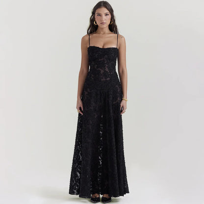 Vestido Longo de Renda
