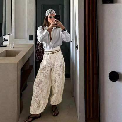 Calça Renda Boho - Casual Chic l CAROL ESPAÇO FASHION