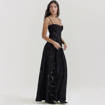 Vestido Longo de Renda