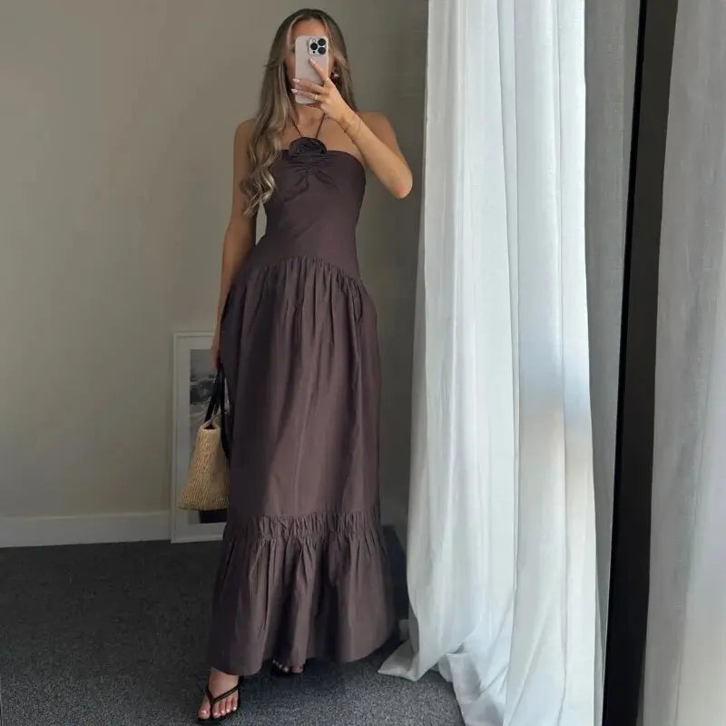 vestido , vestidomarrom , vestidoflor 