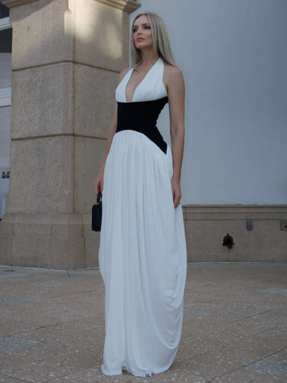 Vestido Longo em Renda com Transparência e Gola Alta - Moda Festa l CAROL ESPAÇO FASHION