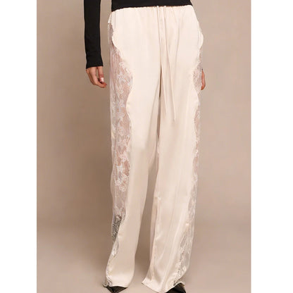 Calça Acetinada Lace Essence - Casual Chic l CAROL ESPAÇO FASHION