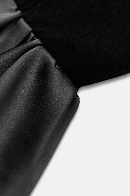 Blusa Peplum Alfaiataria Sem Alças