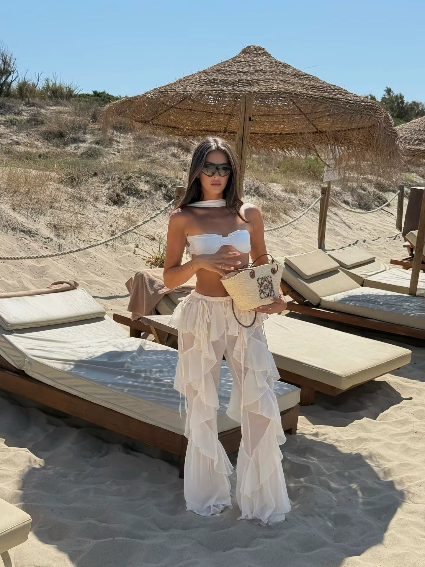 Calça Dafne Babados - Moda Praia | CAROL ESPAÇO FASHION