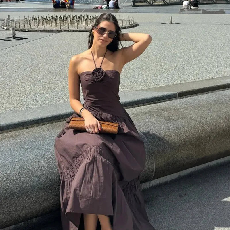 vestido , vestidomarrom , vestidoflor 