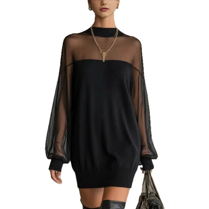 Vestido Curto Tule Noir