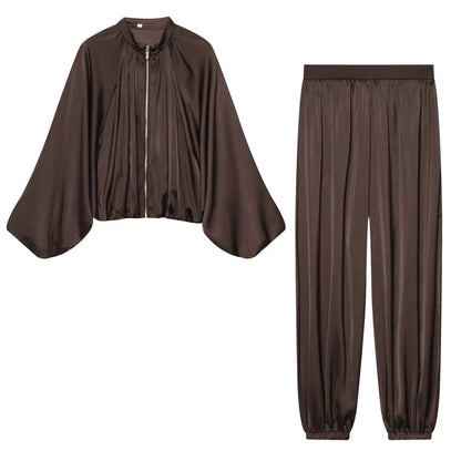 Conjunto Cetim Espresso Luxe - Outono Inverno l CAROL ESPAÇO FASHION