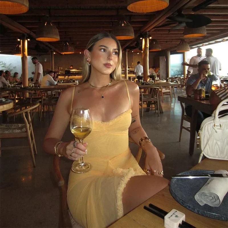 vestido , vestidobabado , vestidoamarelo , vestidofesta 