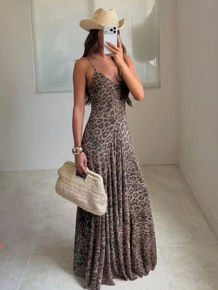Vestido Longo Savannah Leopard - Casual Chic l CAROL ESPAÇO FASHION