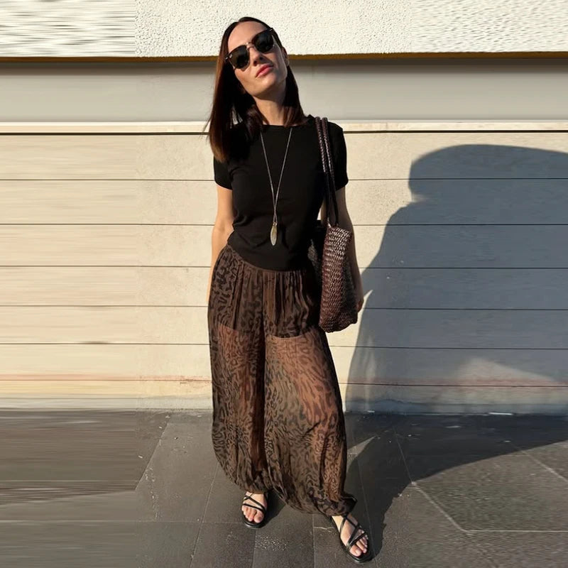 Calça Animal Print Safari Chic - Casual Chic l CAROL ESPAÇO FASHION