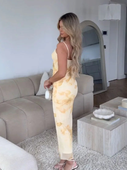 vestido , vestidolongo , vestidolongofloral , vestidoamarelolongo , vestidoalçasfinas