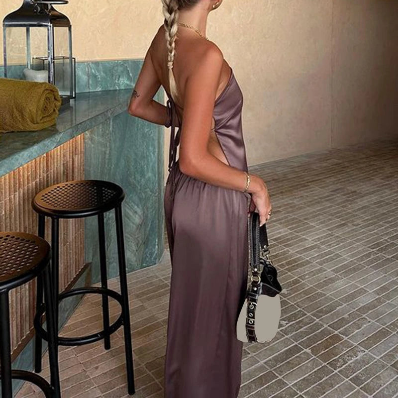Conjunto Satin Mocha Elegance - Casual Chic l CAROL ESPAÇO FASHION