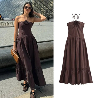 vestido , vestidomarrom , vestidoflor 