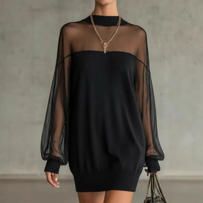Vestido Curto Tule Noir