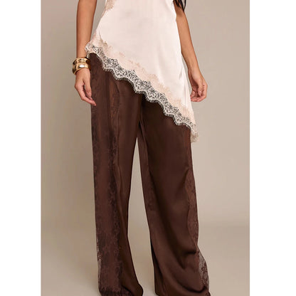 Calça Acetinada Lace Essence - Casual Chic l CAROL ESPAÇO FASHION