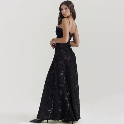 Vestido Longo de Renda