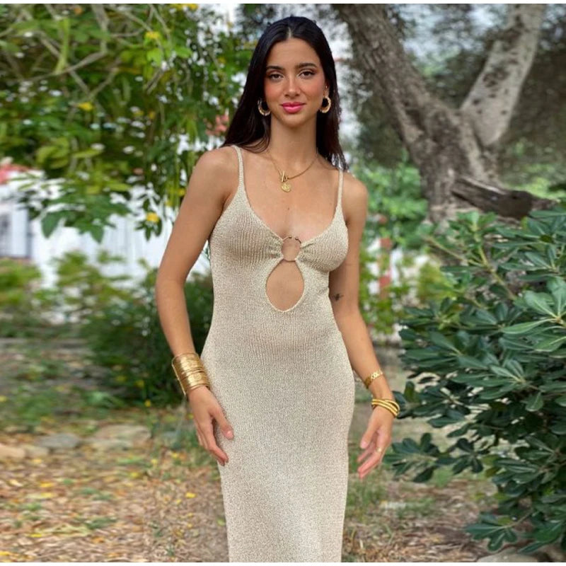 Saida de Praia Vestido Longo Tricô Ibiza