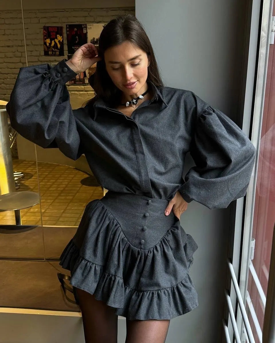 conjunto , conjuntofeminino , conjuntocinzaalfaiatariafeminino