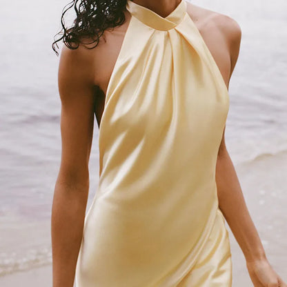 Vestido Frente Única Satin Maelle