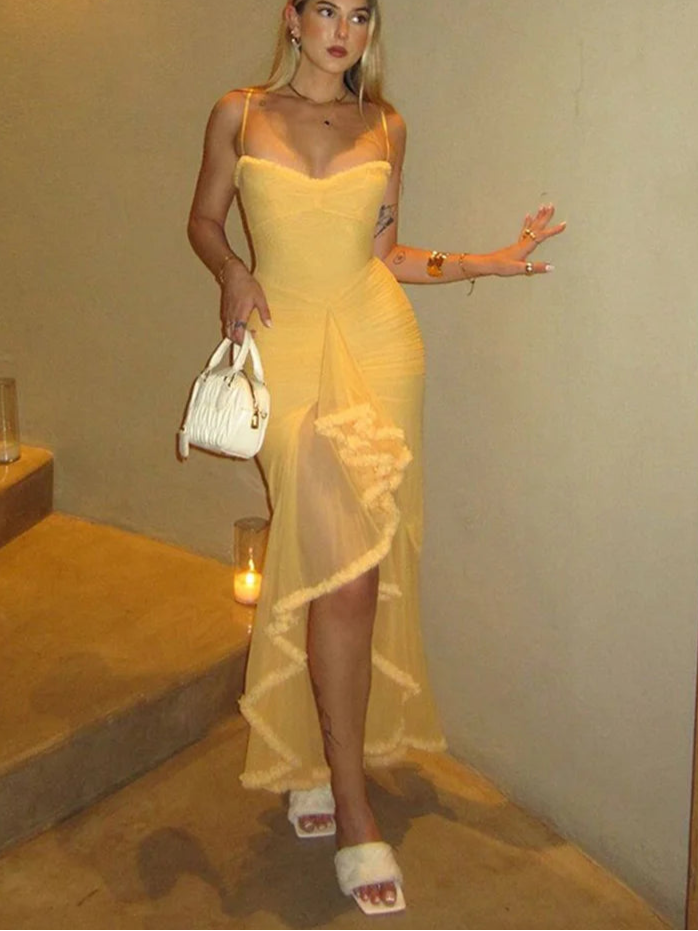 vestido , vestidobabado , vestidoamarelo , vestidofesta 