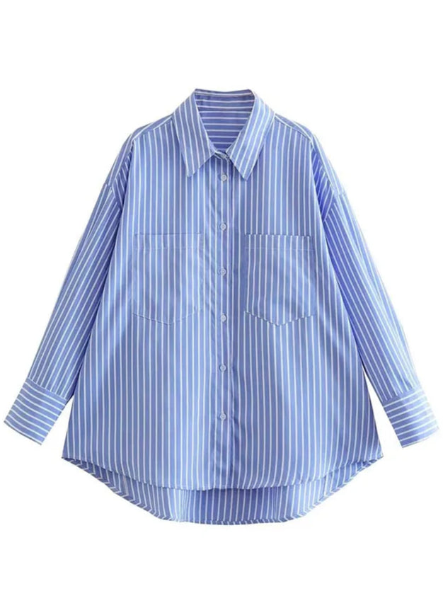 camisa , camisalistradafeminina , camisalistradadeazul