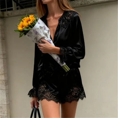 Conjunto Feminino Satin Lace