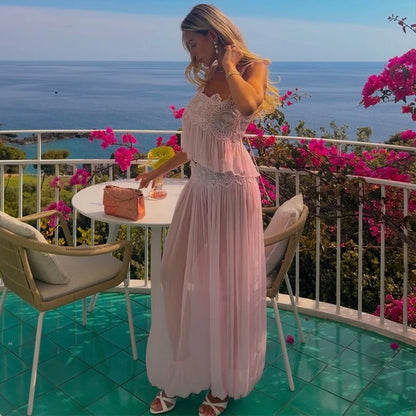 Conjunto Top com Alças Finas e Calça Aladim - Moda Resort l CAROL ESPAÇO FASHION