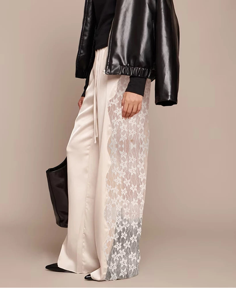 Calça Acetinada Lace Essence - Casual Chic l CAROL ESPAÇO FASHION