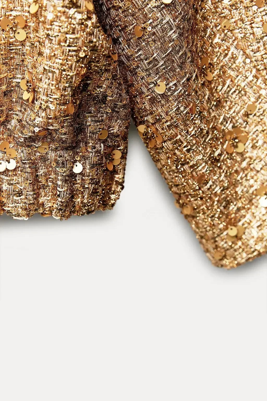 Blazer Dourado com Paetês - Outono Inverno l CAROL ESPAÇO FASHION