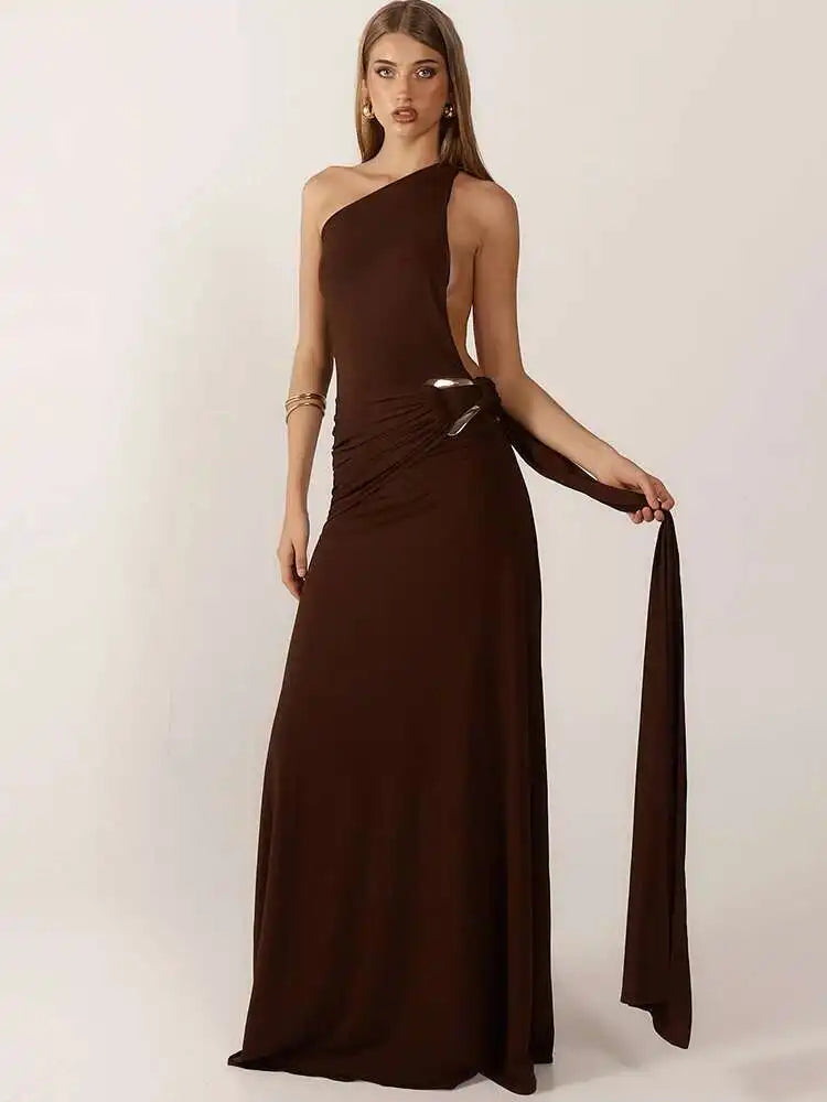 Vestido Longo Assimétrico Cassia