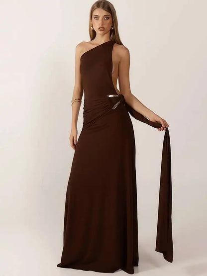 Vestido Longo Assimétrico Cassia