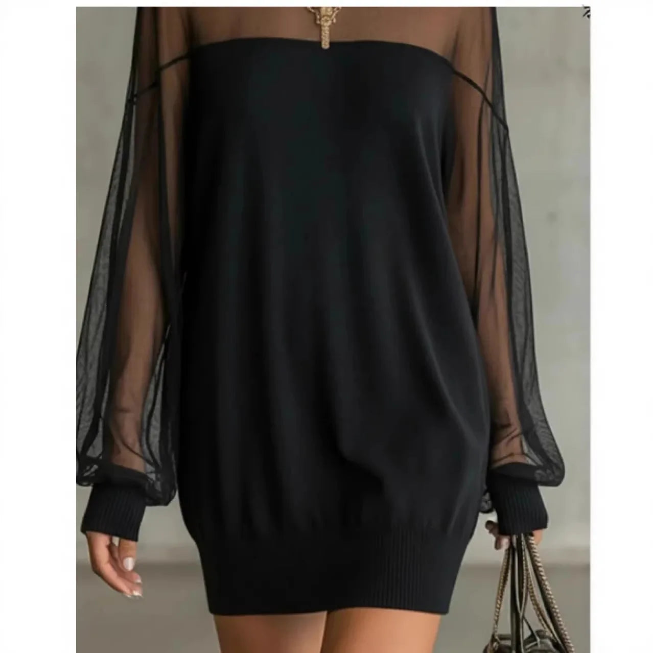 Vestido Curto Tule Noir