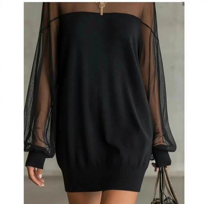 Vestido Curto Tule Noir