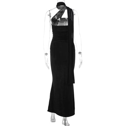 Vestido Orbe Drapeado Assimétrico - Moda Festa l CAROL ESPAÇO FASHION