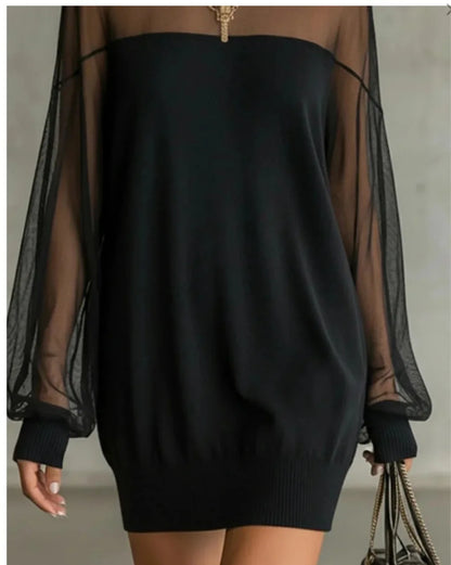 Vestido Curto Tule Noir